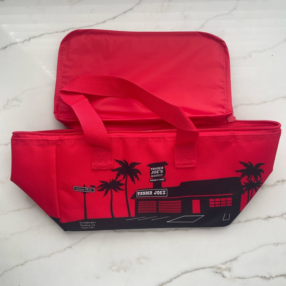 Limited Edition Trader Joe's Red Insulated Tote Bag